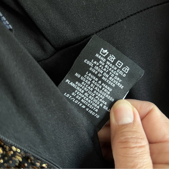 R & M Richard’s Black And Bronze Glittery Jumpsuit Women’s 6 Holiday Formal - Picture 8 of 10